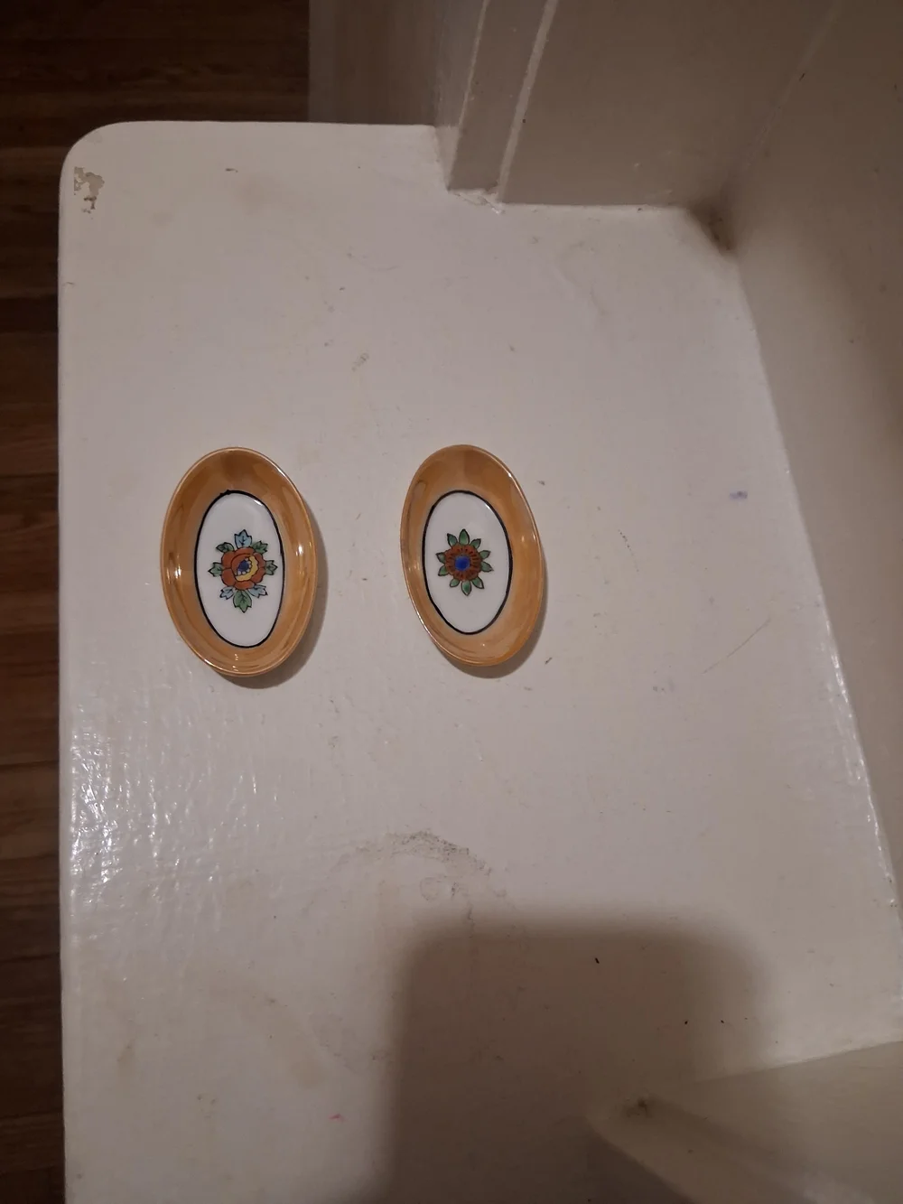 Vintage Set Of 2 Noritake Lustre-glaze Trinket Dishes